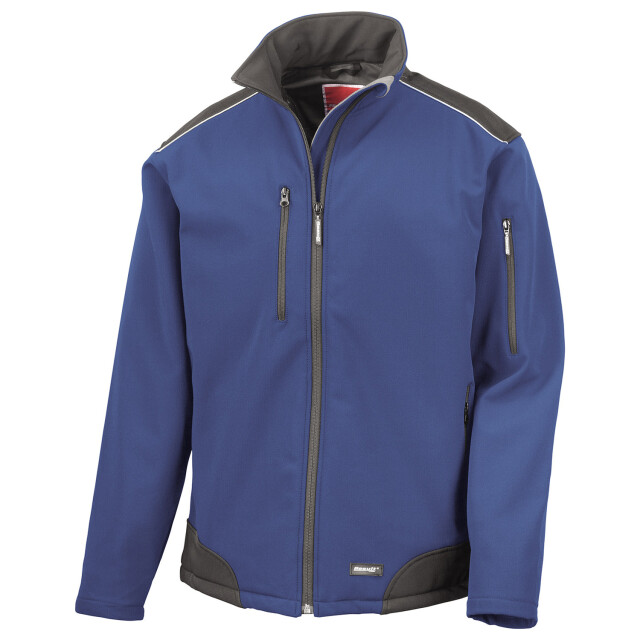 Result Heren softshell ripstop werkjas UTFK3179_royalblueblack large