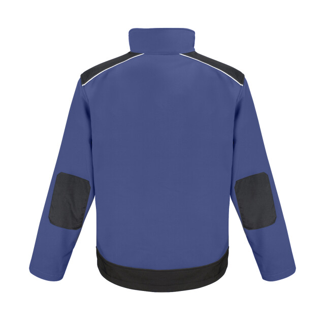 Result Heren softshell ripstop werkjas UTFK3179_royalblueblack large
