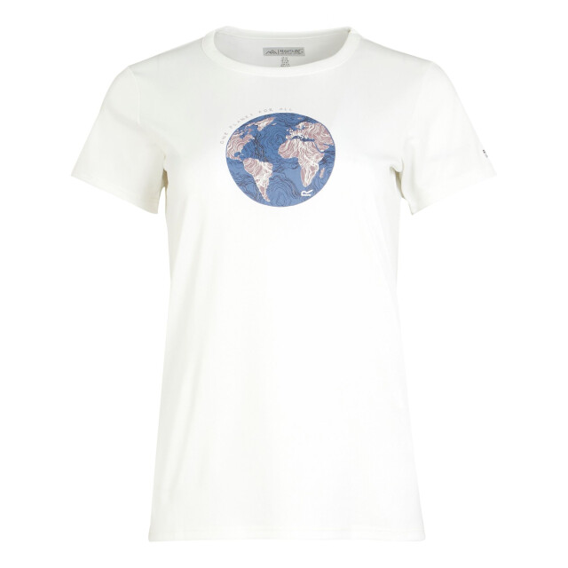 Regatta Dames fingal viii wereldbol t-shirt UTRG9847_whitelinearglobe large