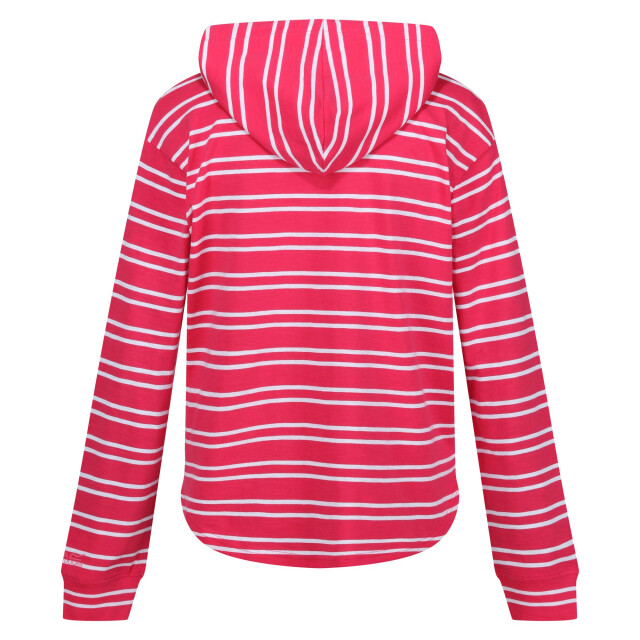 Regatta Dames minerve stripe v hals hoodie UTRG9887_hotpinkwhite large