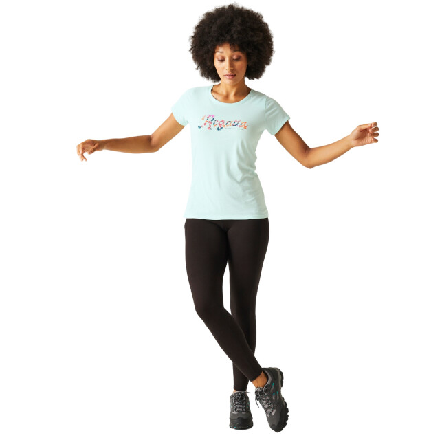 Regatta Dames breezed iv logo t-shirt UTRG9825_bleachedaqua large