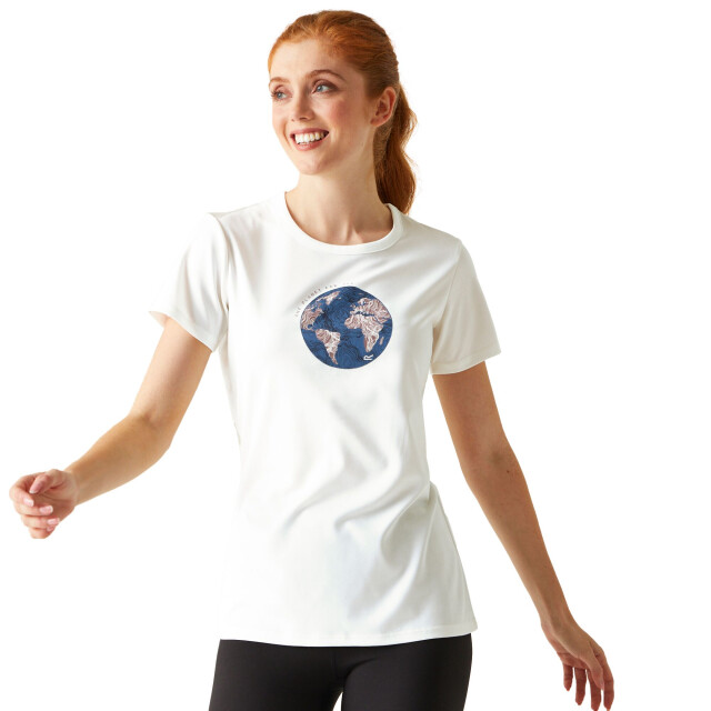 Regatta Dames fingal viii wereldbol t-shirt UTRG9847_whitelinearglobe large