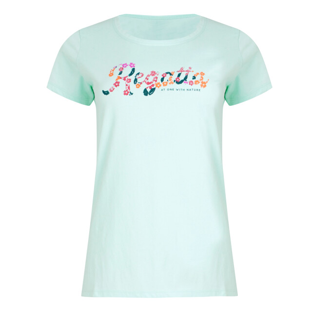Regatta Dames breezed iv logo t-shirt UTRG9825_bleachedaqua large