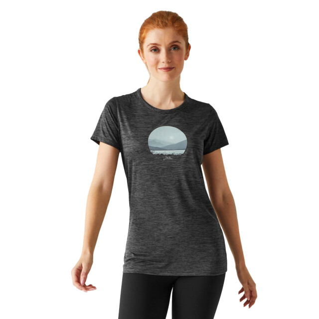 Regatta Dames fingal viii landschap marl t-shirt UTRG9830_sealgrey large