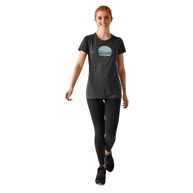 Regatta Dames fingal viii landschap marl t-shirt UTRG9830_sealgrey large