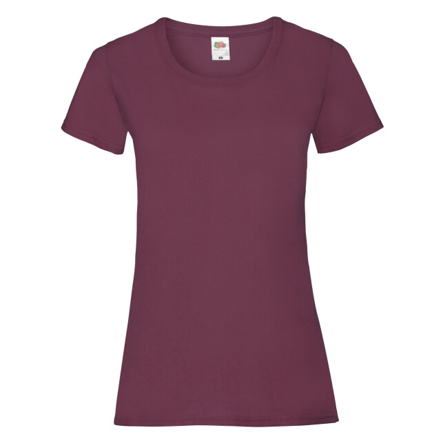 Fruit of the Loom Dames valueweight t-shirt UTLT2472_heatherburgundy large