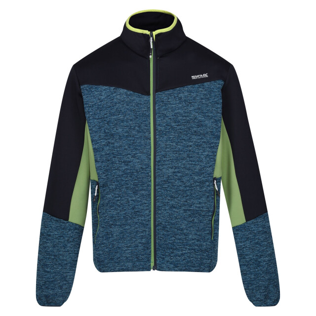 Regatta Heren coladane vi marl full zip fleecejack UTRG9789_moroccanbluenavymarl large