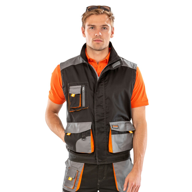 Result Unisex lite gilet voor volwassenen UTFK3168_greyblackorange large