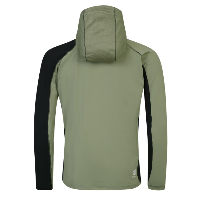 Dare2b Heren assimilate core stretch hooded midlayer UTRG9692_oilgreengreenalgaeblack large