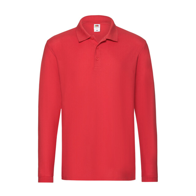 Fruit of the Loom Heren premium poloshirt met lange mouwen UTFK3120_red large