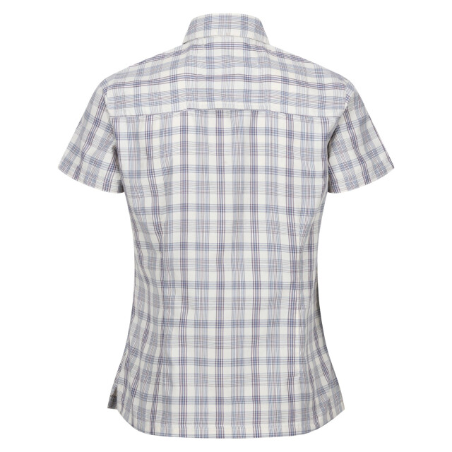 Regatta Dames mindano viii geruit overhemd met korte mouwen UTRG9660_coronetblue large
