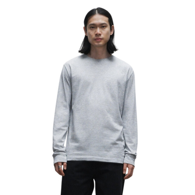 True Blanks Heren regular t-shirt met lange mouwen UTFK3116_greymelange large