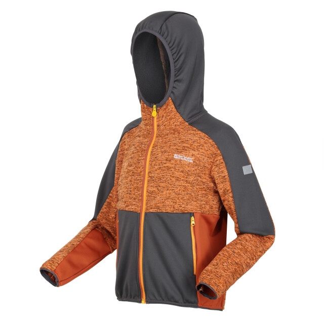 Regatta Kinder/kinder dissolver vii full zip fleecejack UTRG9492_orangepeppersealgrey large