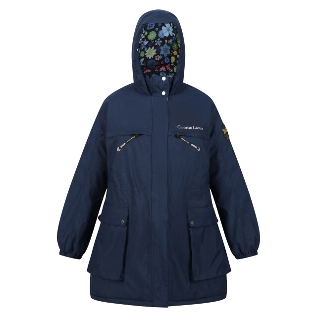 Regatta Dames christian lacroix cailar logo longline waterdichte jas UTRG9387_navymarl large