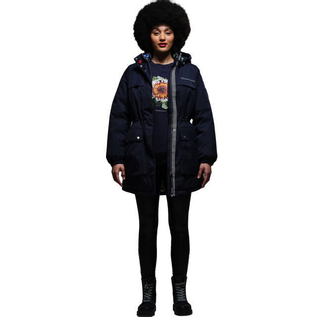 Regatta Dames christian lacroix cailar logo longline waterdichte jas UTRG9387_navymarl large
