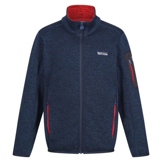 Regatta Kinder/kinder newhill fleece jas UTRG8902_moonlightdenimdangerred large
