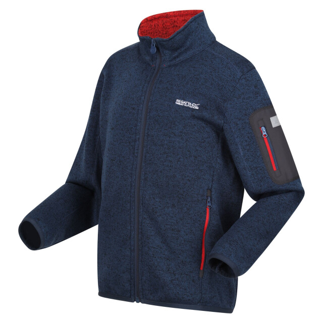 Regatta Kinder/kinder newhill fleece jas UTRG8902_moonlightdenimdangerred large