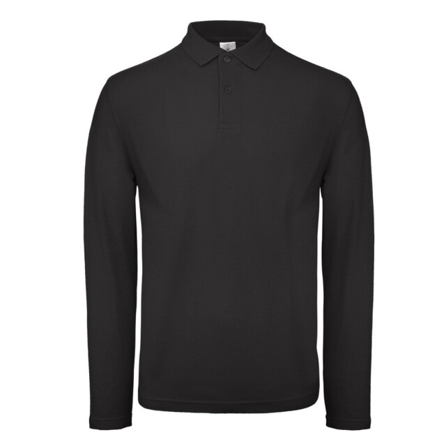 B and C Heren id.001 poloshirt met lange mouwen UTFK3064_black large