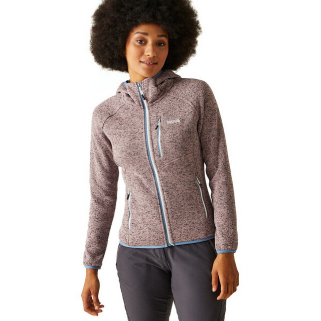 Regatta Dames newhill marl fleecejas met capuchon UTRG8830_heathercoronetblue large