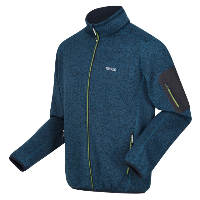 Regatta Heren newhill marl full zip fleecejack UTRG8770_moroccanbluepiquantgreen large