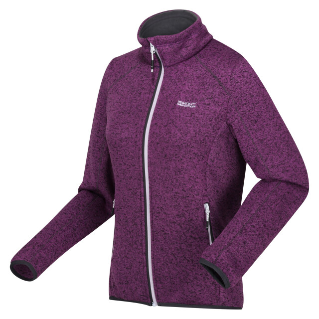 Regatta Dames newhill marl full zip fleecejack UTRG8828_sunsetpurplesealgrey large