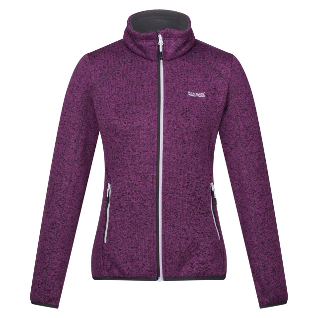 Regatta Dames newhill marl full zip fleecejack UTRG8828_sunsetpurplesealgrey large