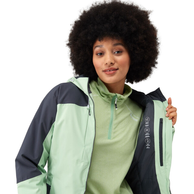Regatta Dames highton stretch gewatteerde jas UTRG8329_quietgreensealgrey large