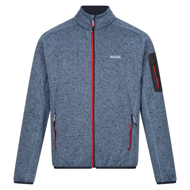 Regatta Heren newhill marl full zip fleecejack UTRG8770_coronetbluedangerred large