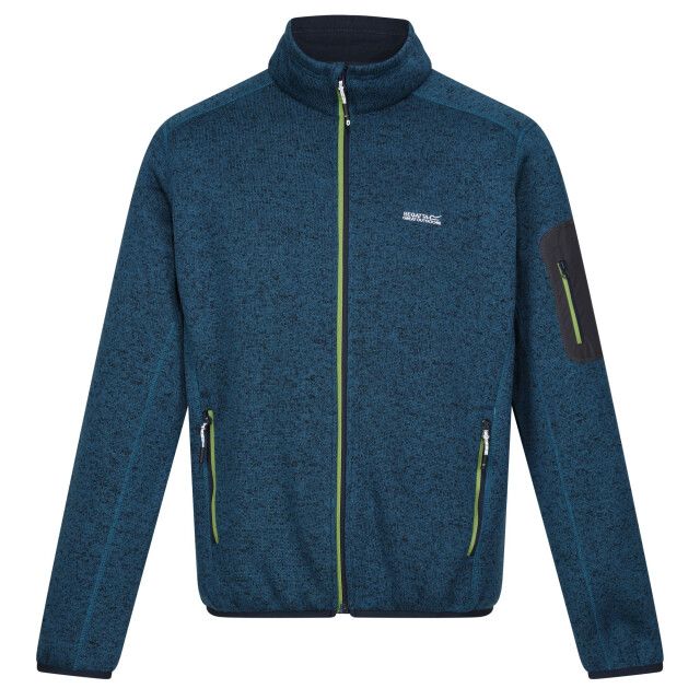 Regatta Heren newhill marl full zip fleecejack UTRG8770_moroccanbluepiquantgreen large