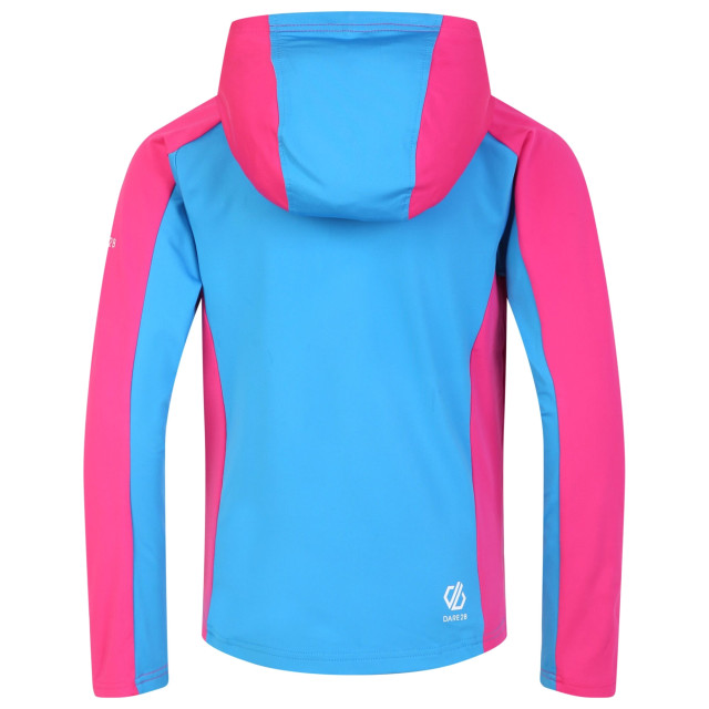 Dare2b Childrens/kids thriving core stretch hooded midlayer UTRG8625_swedishbluepurepink large