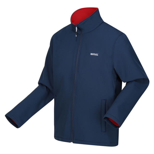 Regatta Heren cera v wind resistant soft shell jas UTRG6259_moonlightdenimdangerred large