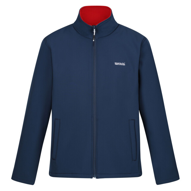 Regatta Heren cera v wind resistant soft shell jas UTRG6259_moonlightdenimdangerred large
