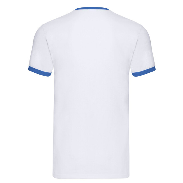 Fruit of the Loom Heren ringer t-shirt UTFK3029_whiteroyalblue large