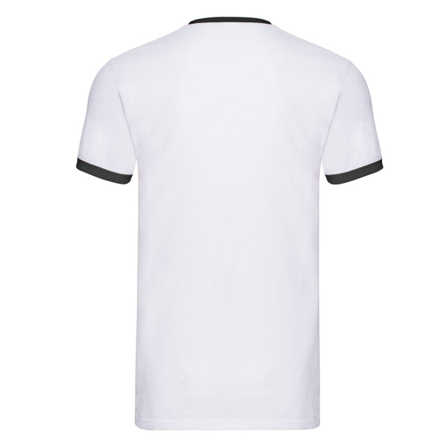 Fruit of the Loom Heren ringer t-shirt UTFK3029_whiteblack large