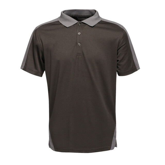 Regatta Herencontrast coolweave polo shirt UTFK2994_blacksealgrey large