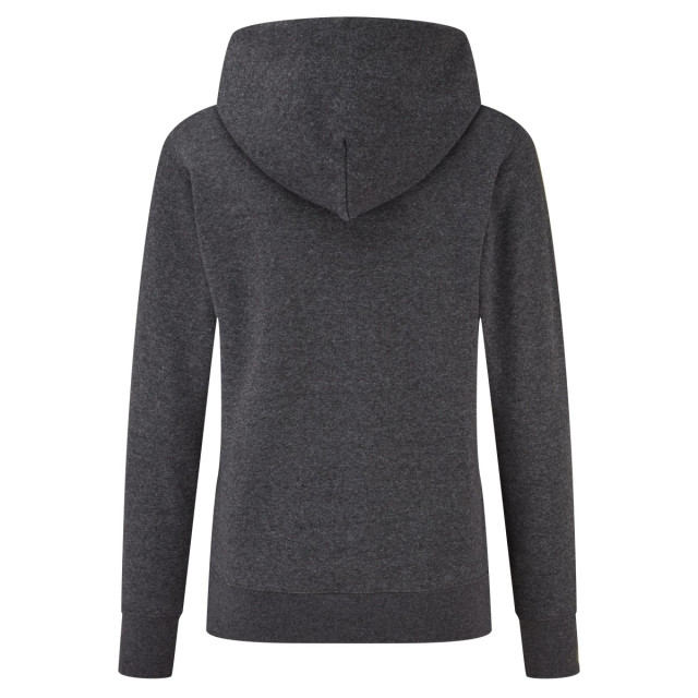 Fruit of the Loom Dames klassieke effen hoodie UTFK2981_darkheathergrey large