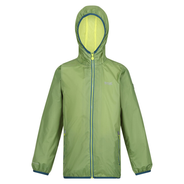 Regatta Groot buitenshuis kinderen/kinderen lever ii packaway rain jacket UTRG1885_piquantgreen large
