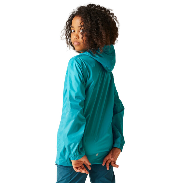 Regatta Groot buitenshuis kinderen/kinderen pakket it jasje iii waterdichte packaway zwart UTRG3209_persimmon large