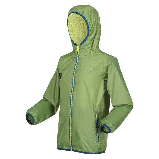 Regatta Groot buitenshuis kinderen/kinderen lever ii packaway rain jacket UTRG1885_piquantgreen large