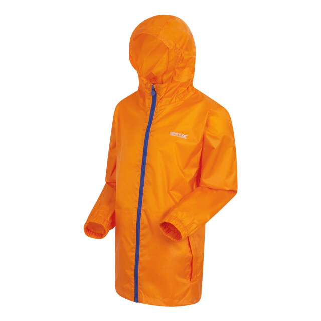 Regatta Groot buitenshuis kinderen/kinderen pakket it jasje iii waterdichte packaway zwart UTRG3209_persimmon large