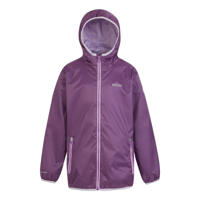 Regatta Groot buitenshuis kinderen/kinderen lever ii packaway rain jacket UTRG1885_sunsetpurple large