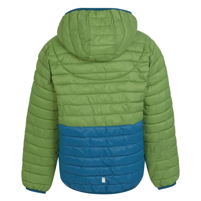 Regatta Gewatteerd kinder/kinder hillpack ii colour block jacket UTRG10832_piquantgreenmoroccanblue large