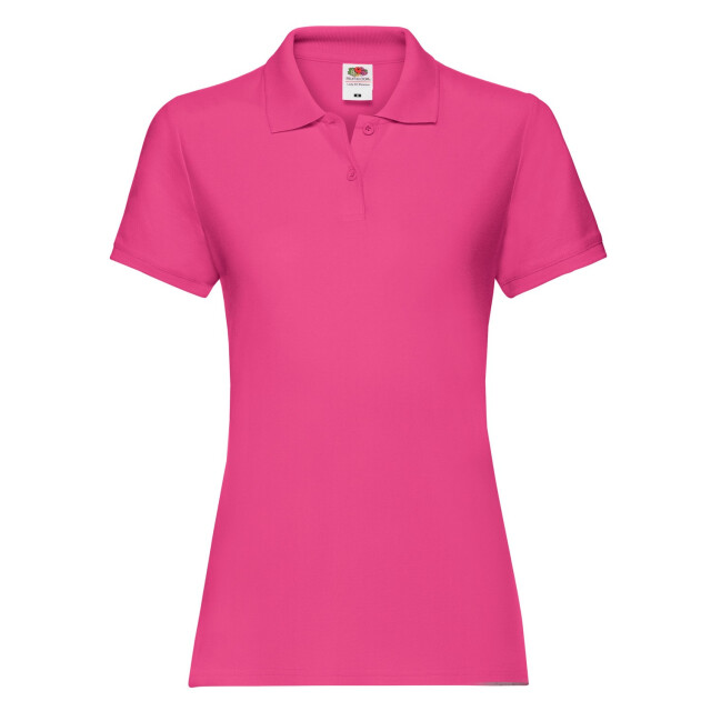 Fruit of the Loom Dames premium effen poloshirt UTFK2965_fuchsia large
