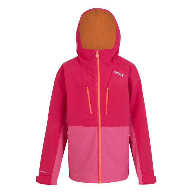 Regatta Kinder/kids highton v full zip hoodie UTRG10843_pinkpotionflamingopink large