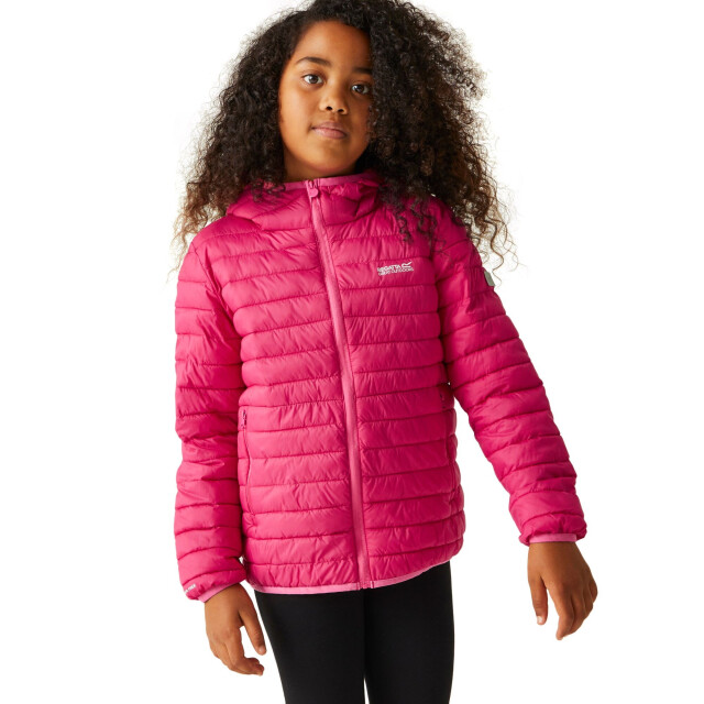 Regatta Childrens/kids hillpack ii gewatteerde jas met capuchon UTRG10829_pinkpotion large