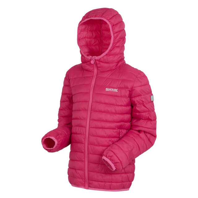 Regatta Childrens/kids hillpack ii gewatteerde jas met capuchon UTRG10829_pinkpotion large