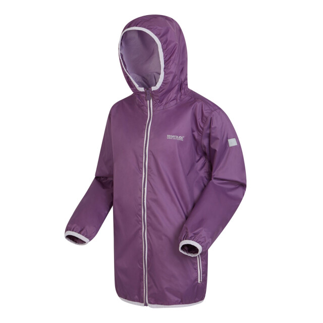 Regatta Groot buitenshuis kinderen/kinderen lever ii packaway rain jacket UTRG1885_sunsetpurple large