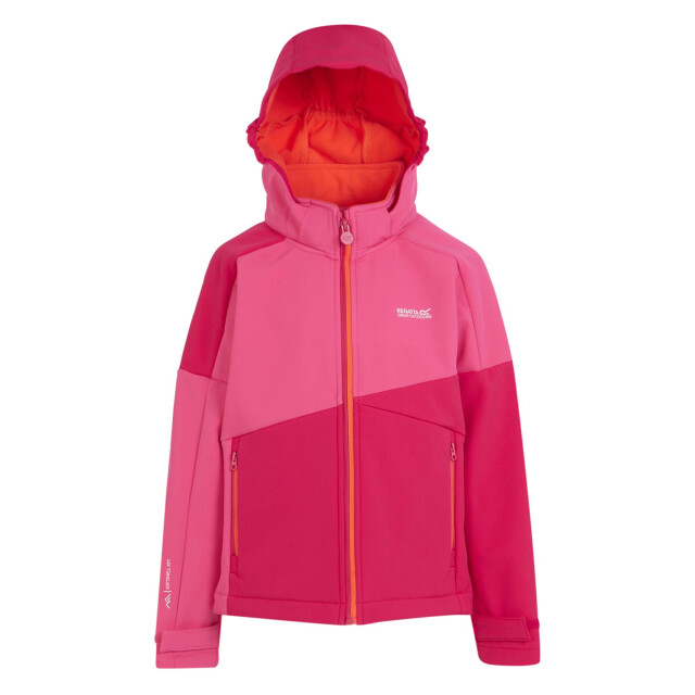 Regatta Soft shell jas kinderen/kinderen vii UTRG10798_flamingopinkpinkpotion large