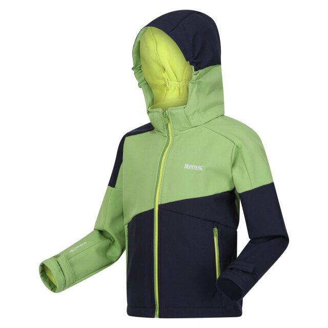 Regatta Soft shell jas kinderen/kinderen vii UTRG10798_piquantgreennavy large
