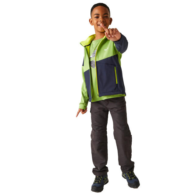 Regatta Soft shell jas kinderen/kinderen vii UTRG10798_piquantgreennavy large